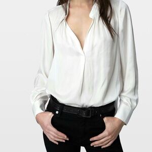 Zadig & Voltaire | NWT Tink Satin Blouse - Women’s Small